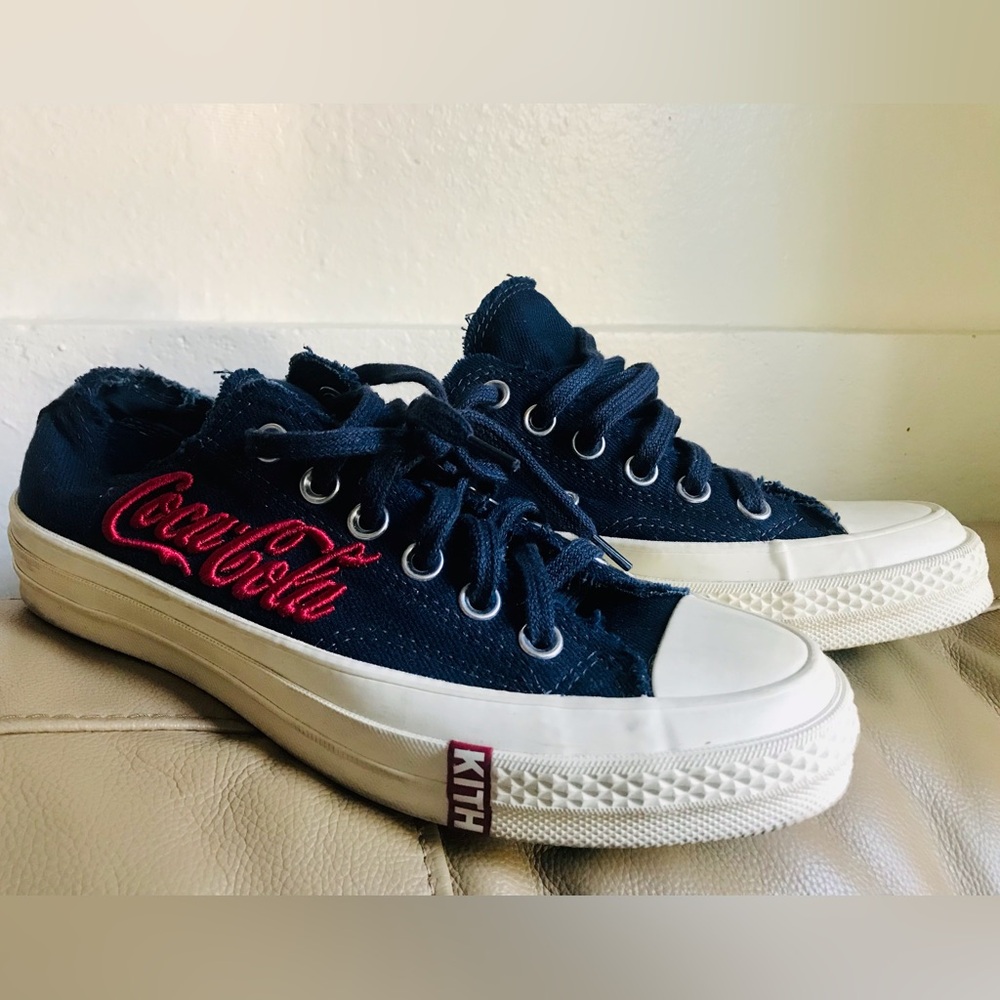 HTF Blue Limited Edition KITH X Coca Cola X Converse low top sneakers Sz 7.5 5.5